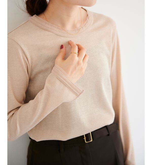 le.coeur blanc「ラメリブカットソー」|Tシャツ・カットソー|