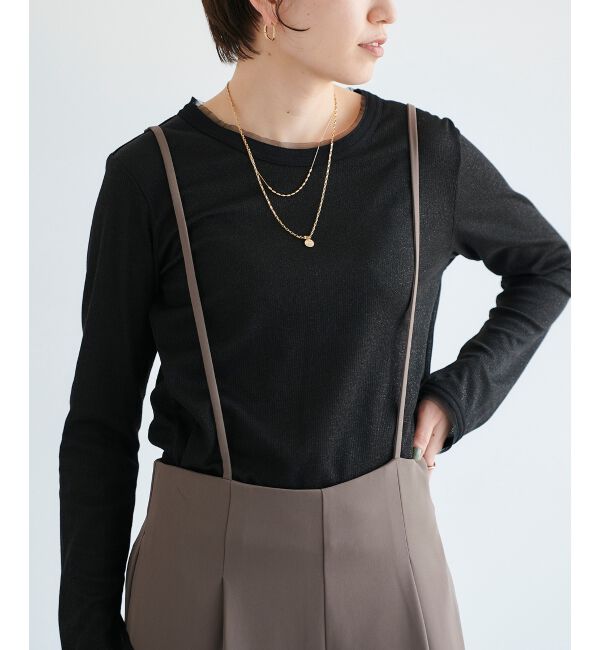 le.coeur blanc「ラメリブカットソー」|Tシャツ・カットソー|