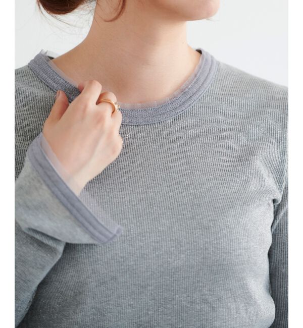 le.coeur blanc「ラメリブカットソー」|Tシャツ・カットソー|