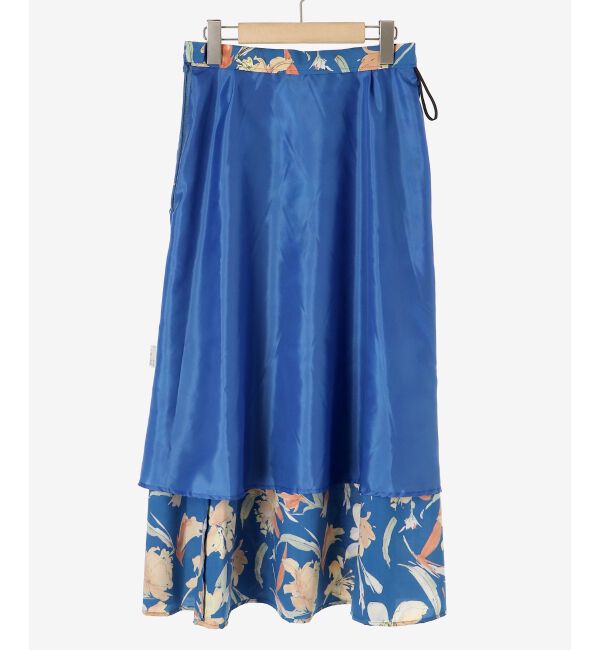 le.coeur blanc「《手洗い可能》カラービッグフラワーフレアスカート」|フレア|