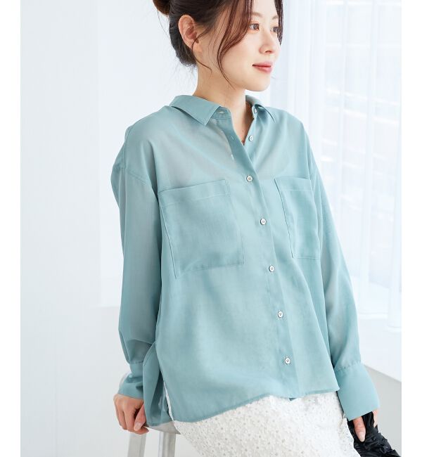 le.coeur blanc「《手洗い可能》ダブルポケットシアーシャツ」|シャツ・ブラウス|
