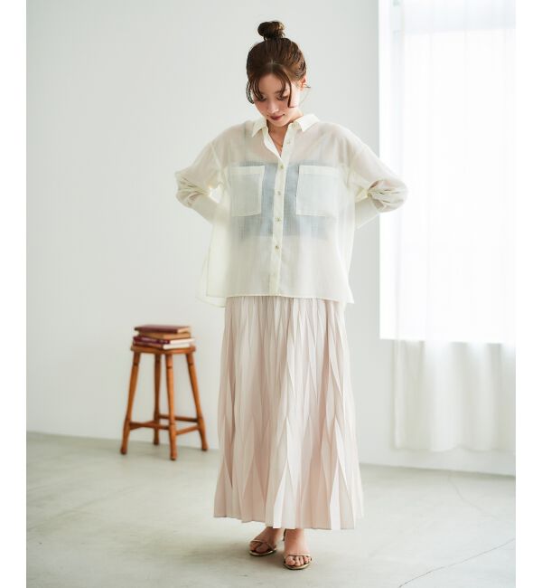 le.coeur blanc「《手洗い可能》ダブルポケットシアーシャツ」|シャツ・ブラウス|