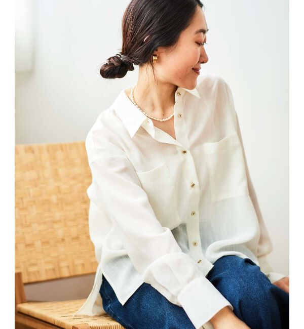 le.coeur blanc「《手洗い可能》ダブルポケットシアーシャツ」|シャツ・ブラウス|