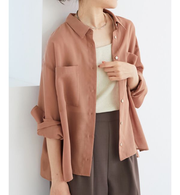 le.coeur blanc「《手洗い可能》ダブルポケットシアーシャツ」|シャツ・ブラウス|