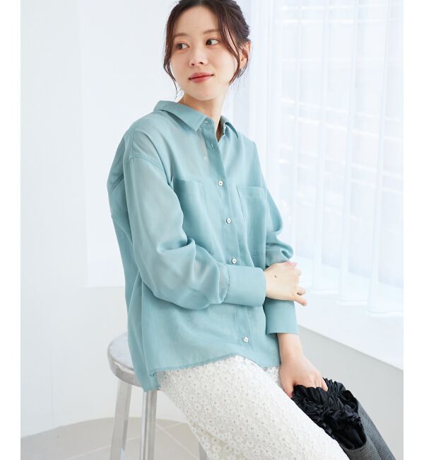 le.coeur blanc「《手洗い可能》ダブルポケットシアーシャツ」|シャツ・ブラウス|