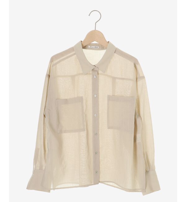 le.coeur blanc「《手洗い可能》ダブルポケットシアーシャツ」|シャツ・ブラウス|