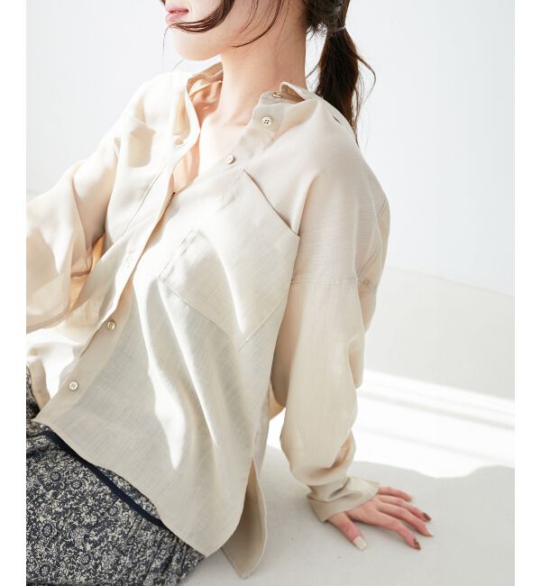 le.coeur blanc「《手洗い可能》ダブルポケットシアーシャツ」|シャツ・ブラウス|