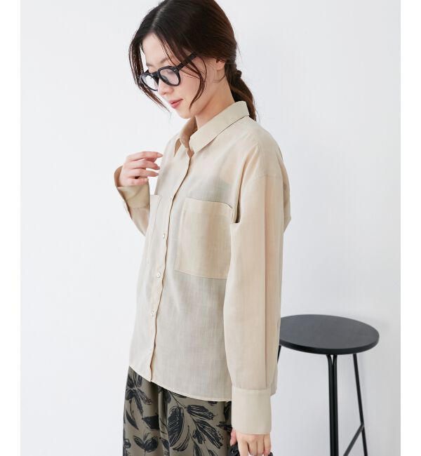 le.coeur blanc「《手洗い可能》ダブルポケットシアーシャツ」|シャツ・ブラウス|