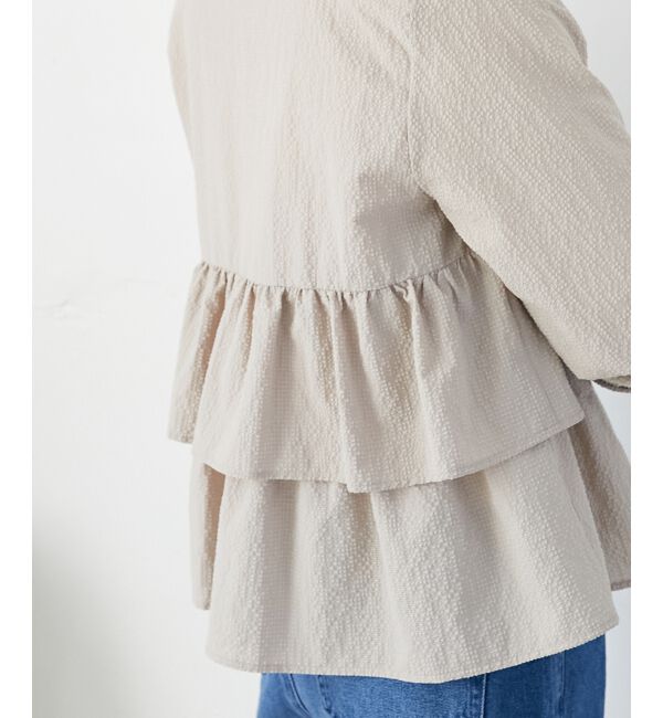  「《大人気マストアイテム！》カラミタンブラーフリルブルゾン」|ブルゾン・スタジャン|