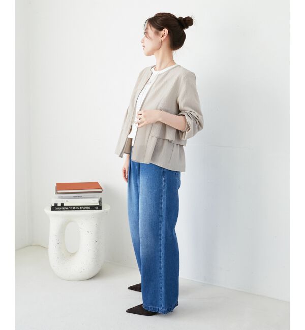  「《大人気マストアイテム！》カラミタンブラーフリルブルゾン」|ブルゾン・スタジャン|