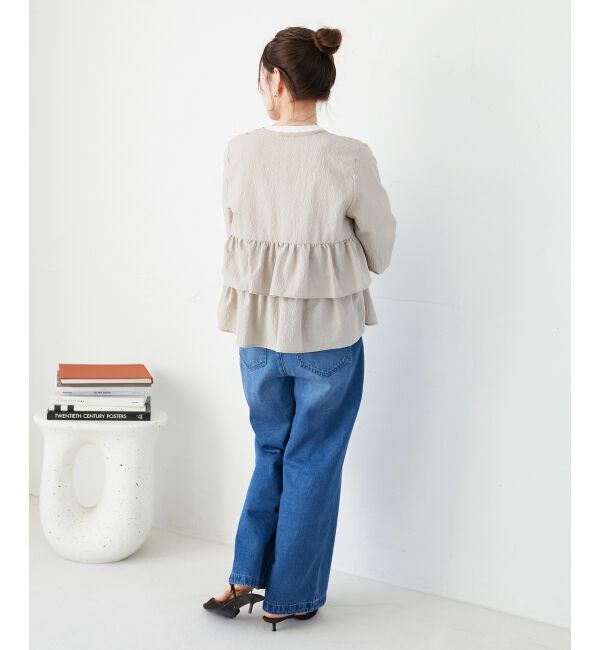  「《大人気マストアイテム！》カラミタンブラーフリルブルゾン」|ブルゾン・スタジャン|