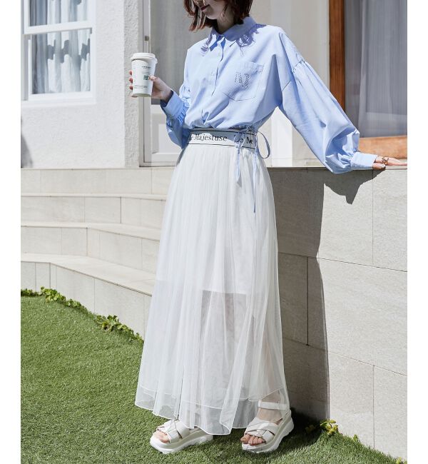 MAJESTICLEGON「ウエストロゴチュールスカート」|スカート|オフ
