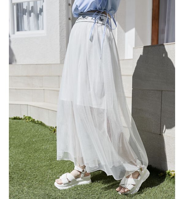 MAJESTICLEGON「ウエストロゴチュールスカート」|スカート|