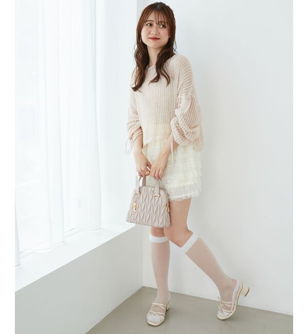 MAJESTICLEGON「チャームセットキルティングバッグ」|ハンドバッグ|