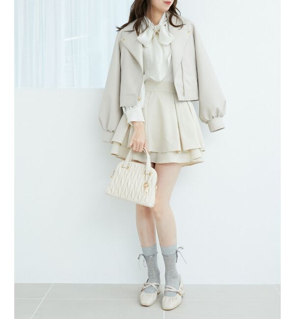 MAJESTICLEGON「チャームセットキルティングバッグ」|ハンドバッグ|