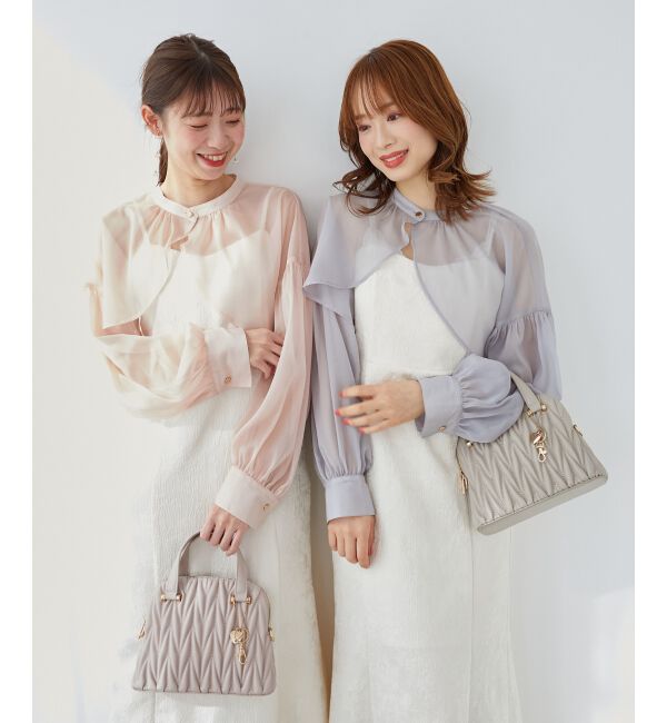 MAJESTICLEGON「チャームセットキルティングバッグ」|ハンドバッグ|