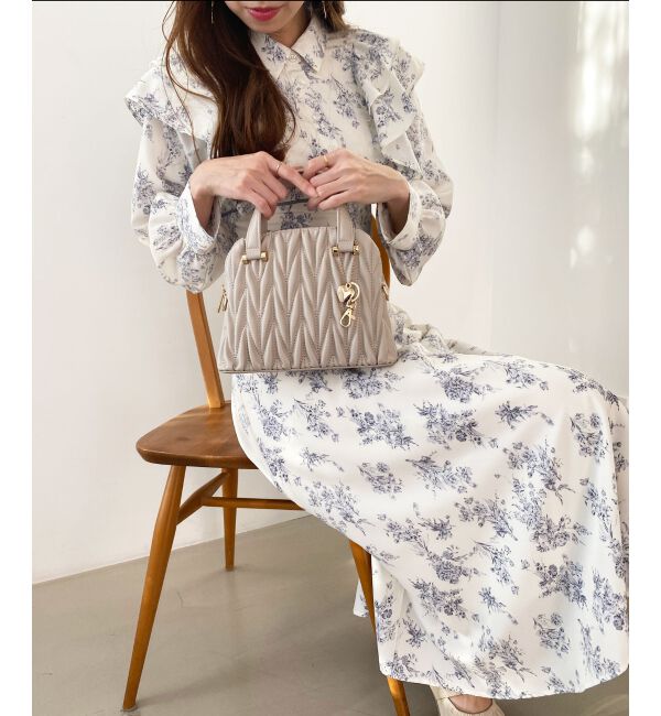 MAJESTICLEGON「チャームセットキルティングバッグ」|ハンドバッグ|