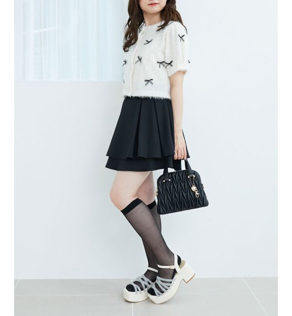 MAJESTICLEGON「チャームセットキルティングバッグ」|ハンドバッグ|