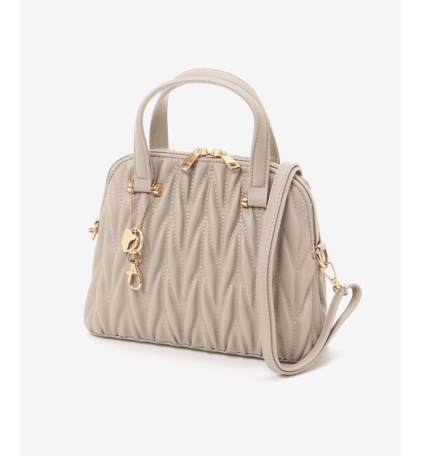 MAJESTICLEGON「チャームセットキルティングバッグ」|ハンドバッグ|