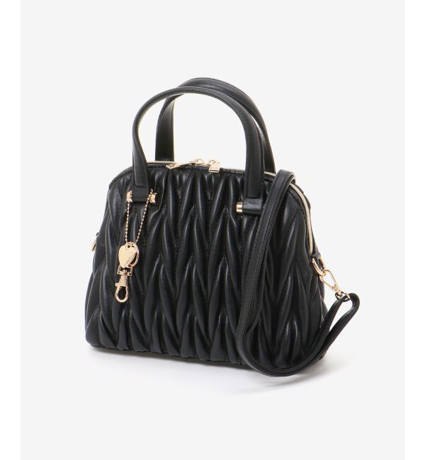 MAJESTICLEGON「チャームセットキルティングバッグ」|ハンドバッグ|