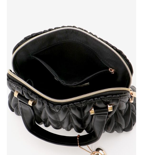 MAJESTICLEGON「チャームセットキルティングバッグ」|ハンドバッグ|