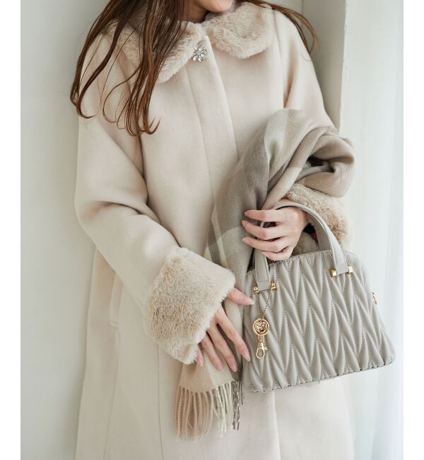 MAJESTICLEGON「チャームセットキルティングバッグ」|ハンドバッグ|ｸﾞﾚｰｼﾞｭ