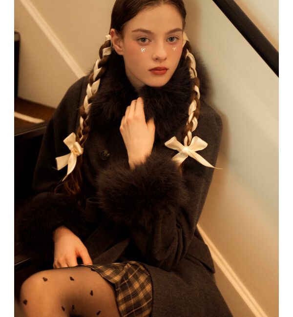 MAJESTICLEGON「2wayフェイクファーカラーフレアコート」|その他|