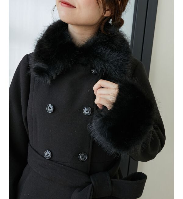 MAJESTICLEGON「2wayフェイクファーカラーフレアコート」|その他|
