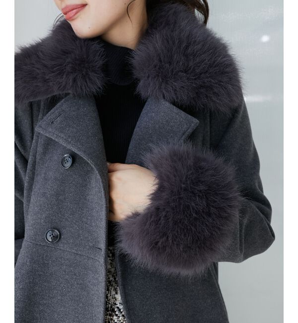 MAJESTICLEGON「2wayフェイクファーカラーフレアコート」|その他|