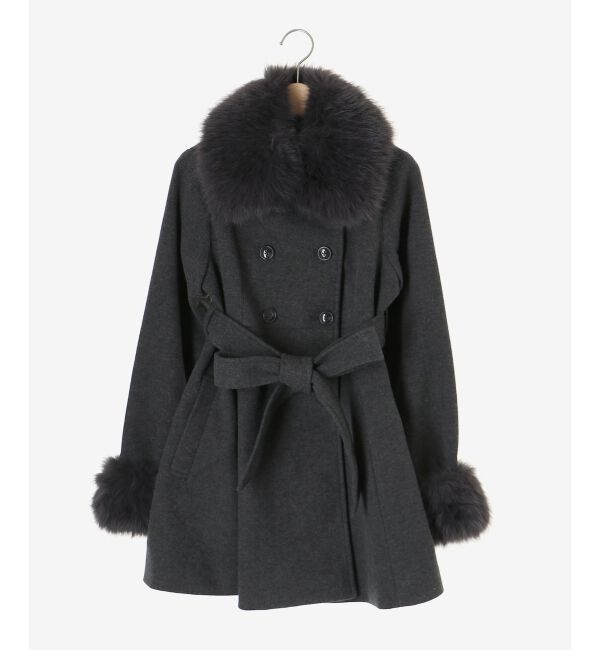 MAJESTICLEGON「2wayフェイクファーカラーフレアコート」|その他|