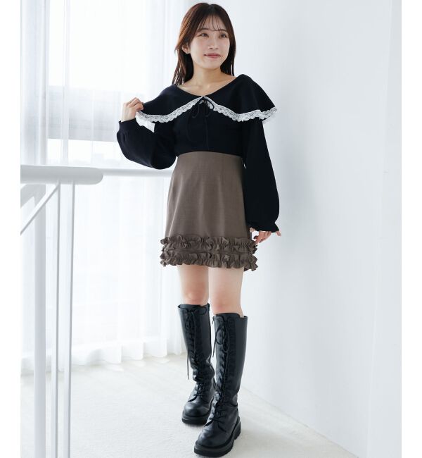 MAJESTICLEGON「ホイップフリルスカパン」|スカート|