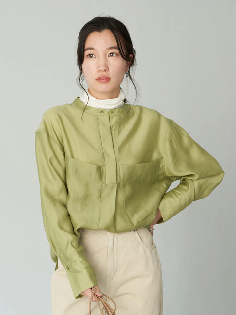 earth music&ecology「シアー比翼ポケットシャツ」|シャツ・ブラウス|