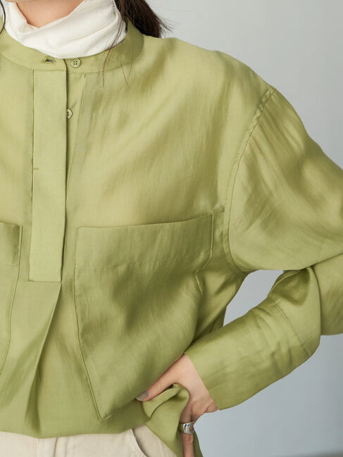 earth music&ecology「シアー比翼ポケットシャツ」|シャツ・ブラウス|