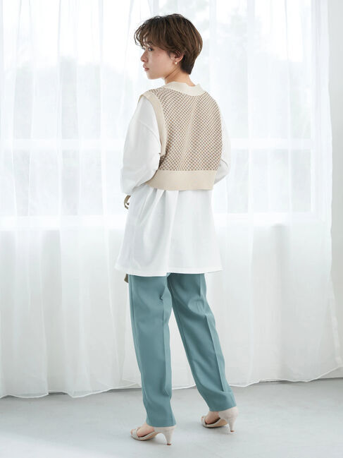 earth music&ecology「SET2点 ジャガードベスト+ロンT」|ニット・セーター|