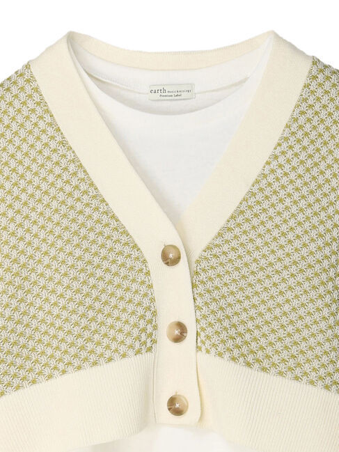 earth music&ecology「SET2点 ジャガードベスト+ロンT」|ニット・セーター|