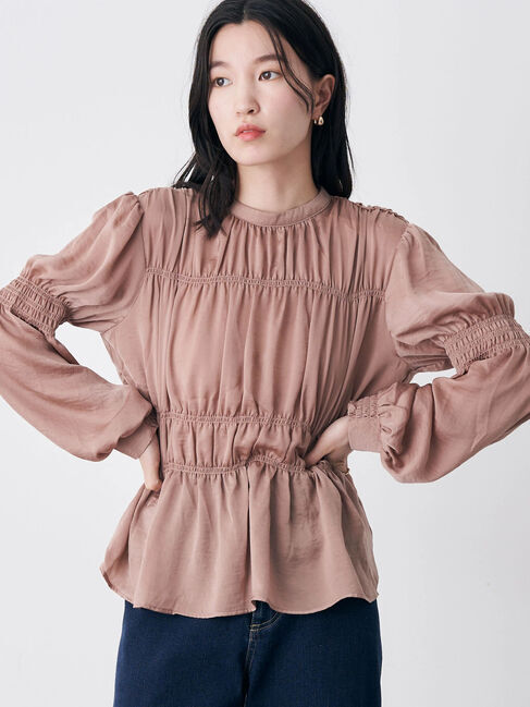 earth music&ecology「オニオンスリーブブラウス」|シャツ・ブラウス|