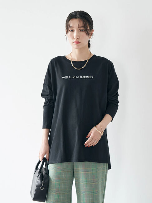 earth music&ecology「刺繍ロゴロンT」|Tシャツ・カットソー|