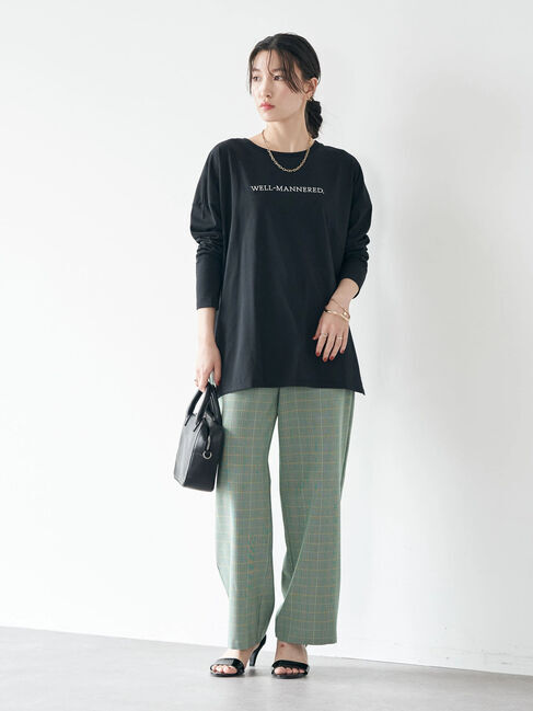 earth music&ecology「刺繍ロゴロンT」|Tシャツ・カットソー|