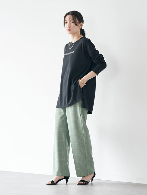 earth music&ecology「刺繍ロゴロンT」|Tシャツ・カットソー|