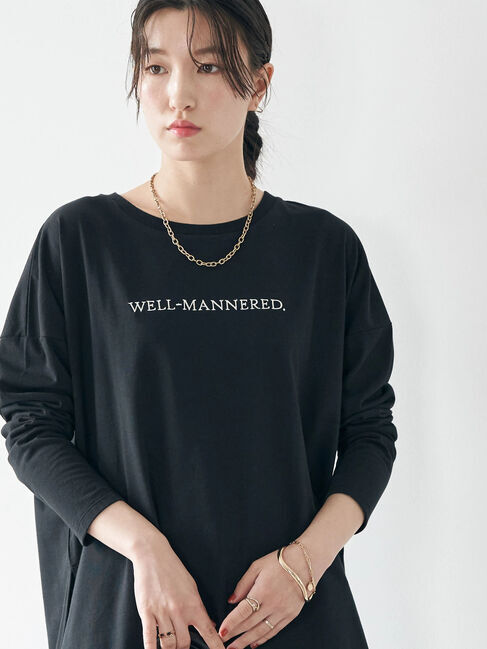 earth music&ecology「刺繍ロゴロンT」|Tシャツ・カットソー|