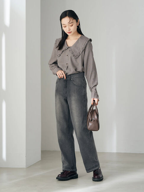 earth music&ecology「BIG衿フリルブラウス」|シャツ・ブラウス|