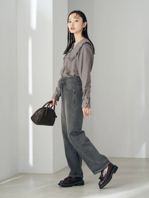 earth music&ecology「BIG衿フリルブラウス」|シャツ・ブラウス|