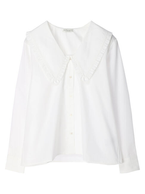 earth music&ecology「BIG衿フリルブラウス」|シャツ・ブラウス|