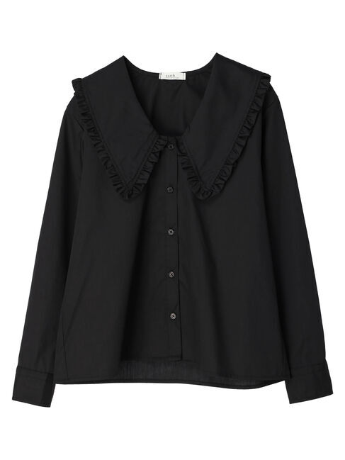 earth music&ecology「BIG衿フリルブラウス」|シャツ・ブラウス|