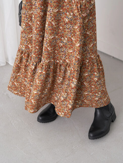 earth music&ecology「フラワーティアードワンピース」|ワンピース|