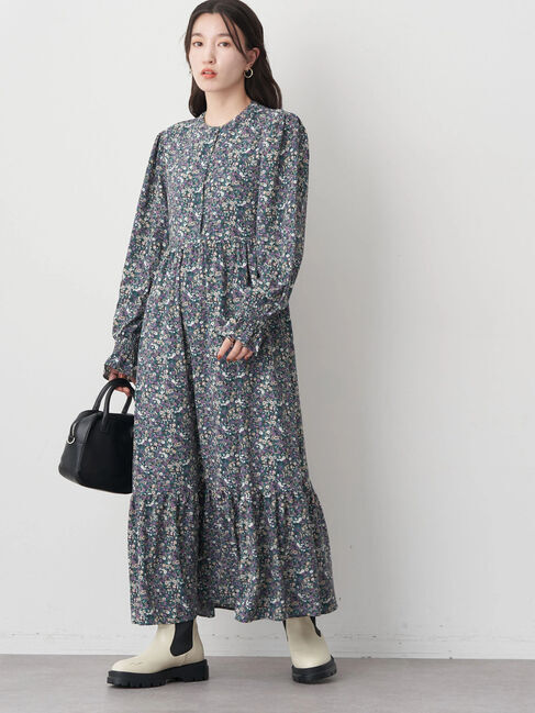 earth music&ecology「フラワーティアードワンピース」|ワンピース|
