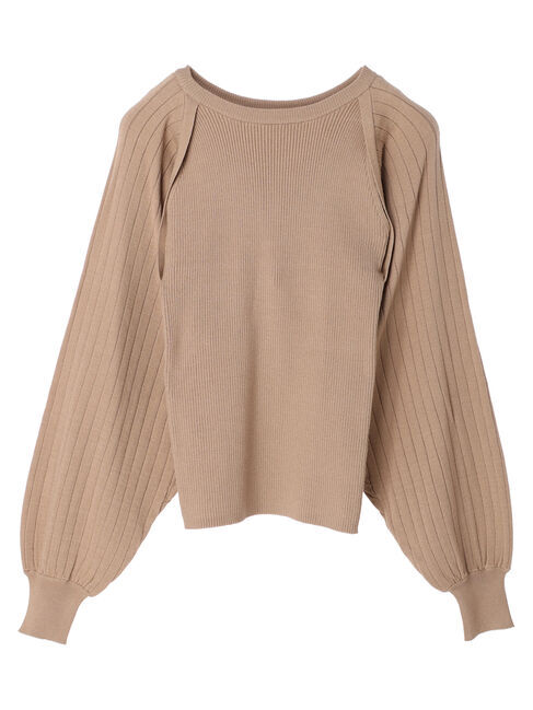 earth music&ecology「ボレロレイヤード風ニットプルオーバー」|ニット・セーター|