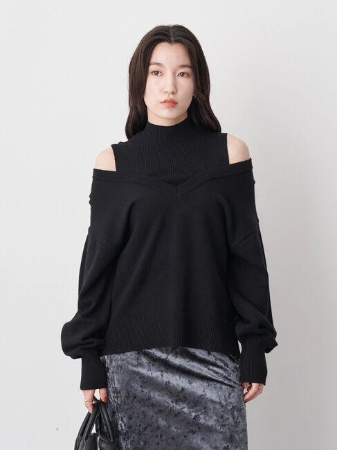 earth music&ecology「レイヤード風ニットプルオーバー」|ニット・セーター|