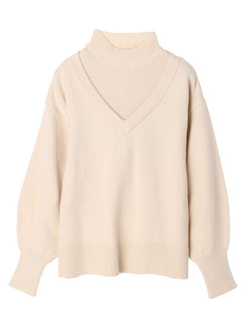 earth music&ecology「レイヤード風ニットプルオーバー」|ニット・セーター|