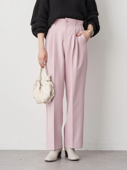 earth music&ecology「ハイウエスト2タックパンツ」|その他|